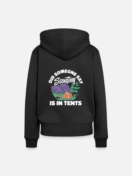 Pfadfinder Zelt - Frauen Premium Bio Hoodie - Schwarz