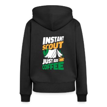 Caféine scoute - Sweat à capuche Premium bio Femme - noir - Dos - Julia (174cm)