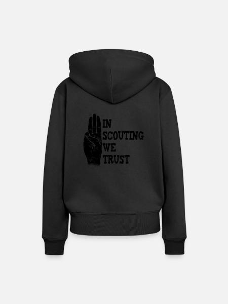 Pfadfinder - Frauen Premium Bio Hoodie - Schwarz