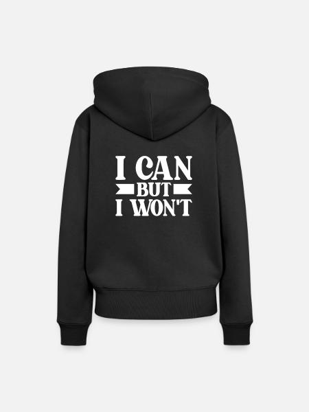 humour noir - Sweat à capuche Premium bio Femme - noir