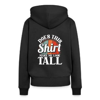 Schwarzer Humor - Frauen Premium Bio Hoodie - Schwarz - Hinten - Julia (174cm)