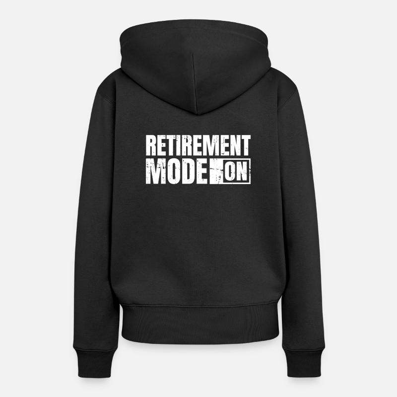 Mode de retraite de pension de retraité activé - Sweat à capuche Premium bio Femme - noir