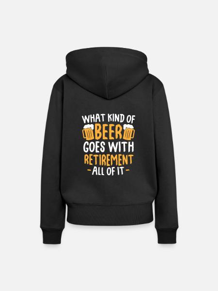 Rentner Rente Bier - Frauen Premium Bio Hoodie - Schwarz
