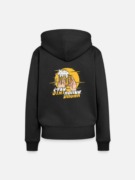 Bier Bierliebhaber Cool - Frauen Premium Bio Hoodie - Schwarz