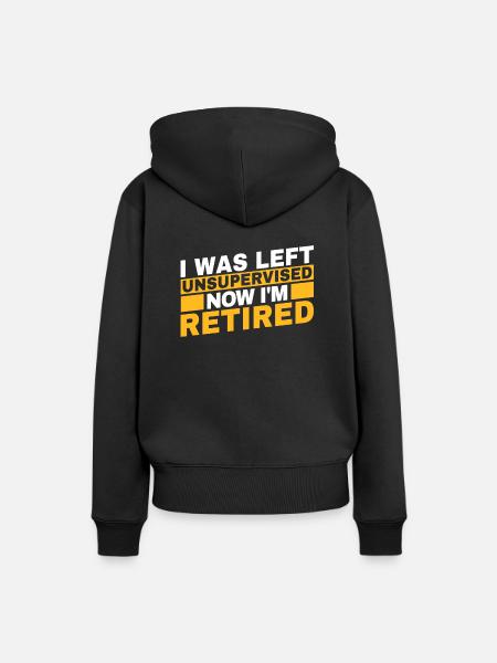 Rentner Rente Unbeaufsichtigt - Frauen Premium Bio Hoodie - Schwarz
