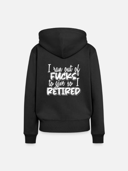 Rentner Rente Lustig - Frauen Premium Bio Hoodie - Schwarz