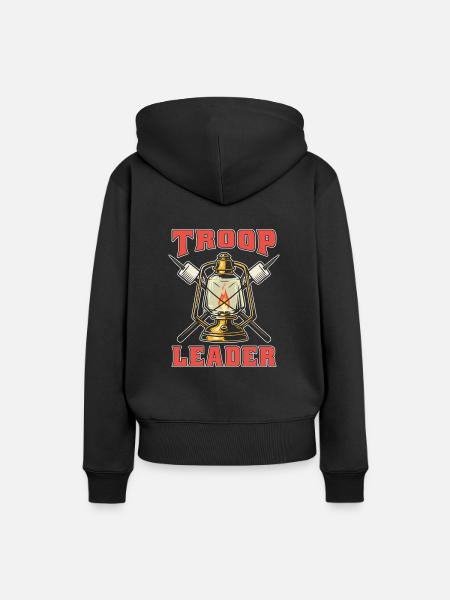 Pfadfinder Lustig Troop Leader - Frauen Premium Bio Hoodie - Schwarz