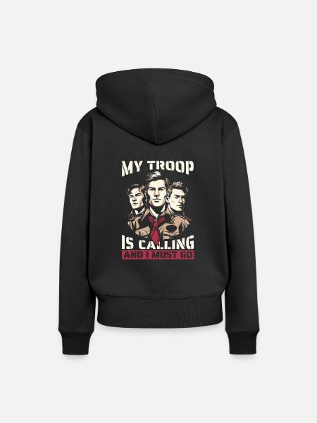 Pfadfinder - Frauen Premium Bio Hoodie - Schwarz