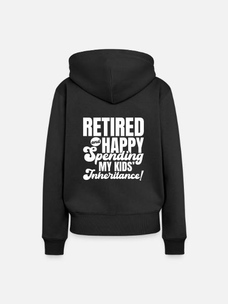 Rentner Rente - Frauen Premium Bio Hoodie - Schwarz