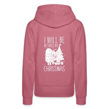 Rentner Rente Lustig - Frauen Premium Bio Hoodie - Malve - Hinten - Isabella (175cm)