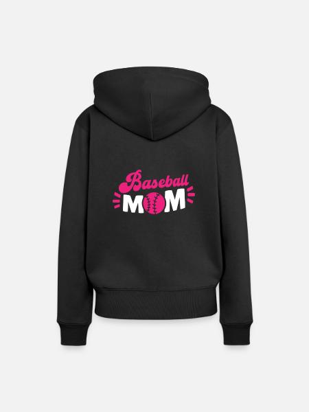 Baseball Mutter Baseball Mom - Frauen Premium Bio Hoodie - Schwarz