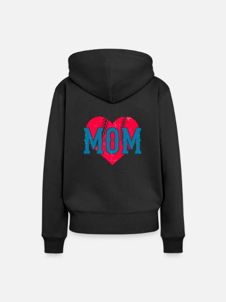 Baseball Mutter Baseball Mama - Frauen Premium Bio Hoodie - Schwarz