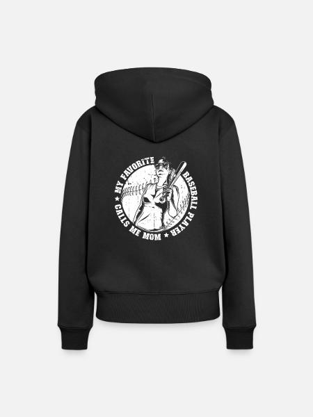 Baseball Mutter Baseball Mama - Frauen Premium Bio Hoodie - Schwarz