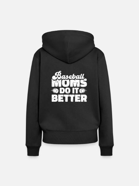 Baseball Baseball Mama - Frauen Premium Bio Hoodie - Schwarz