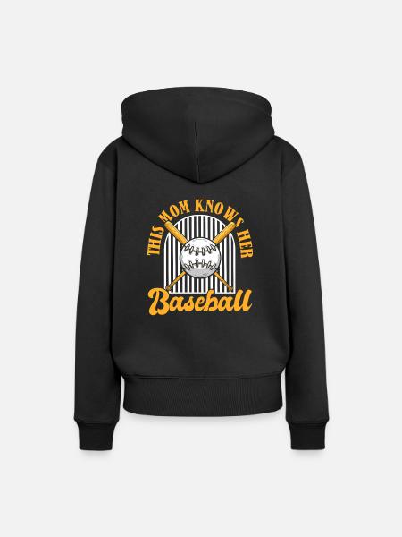Baseball Mutter Baseball Mama - Frauen Premium Bio Hoodie - Schwarz