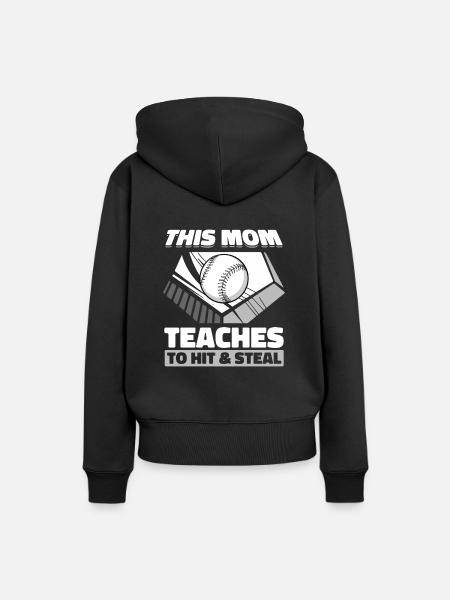 Baseball Mutter Baseball Mama - Frauen Premium Bio Hoodie - Schwarz