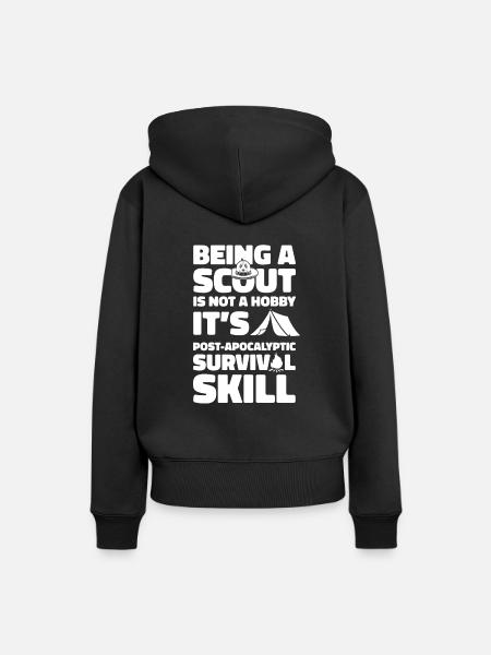 Pfadfinder - Frauen Premium Bio Hoodie - Schwarz