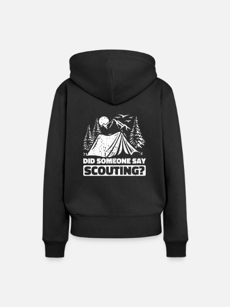 Pfadfinder - Frauen Premium Bio Hoodie - Schwarz