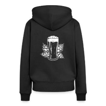 Bière Amateurs de bière - Sweat à capuche Premium bio Femme - noir - Dos - Julia (174cm)