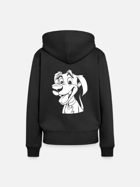 Hund Vierbeiner - Frauen Premium Bio Hoodie - Schwarz