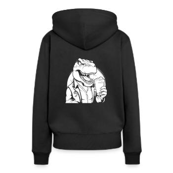 Bière Amateurs de bière - Sweat à capuche Premium bio Femme - noir - Dos - Julia (174cm)