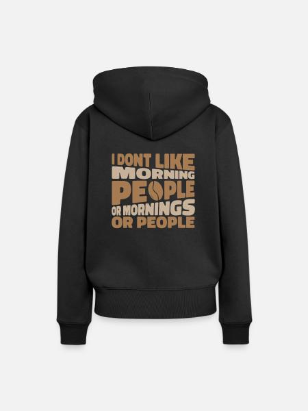Schwarzer Humor - Dame Premium hoodie, økologisk bomuld - sort