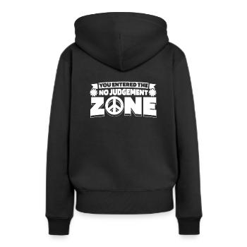 Maman Maman - Sweat à capuche Premium bio Femme - noir - Dos - Julia (174cm)
