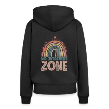 Maman Maman - Sweat à capuche Premium bio Femme - noir - Dos - Julia (174cm)