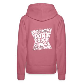 Maman Soutien Maman - Sweat à capuche Premium bio Femme - mauve - Dos - Isabella (175cm)