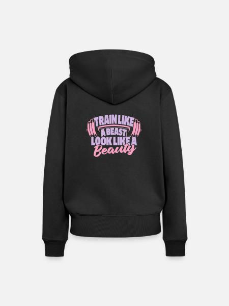 Gewichtheben Gewichtheber - Frauen Premium Bio Hoodie - Schwarz