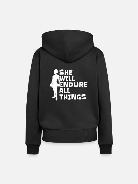 Gewichtheben Gewichtheber Schweiß - Frauen Premium Bio Hoodie - Schwarz