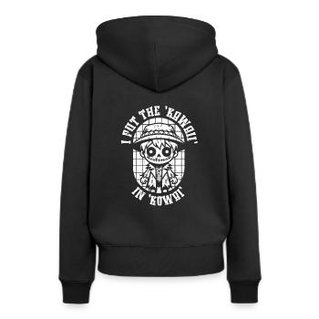 Anime Manga Unheimlich Nett - Frauen Premium Bio Hoodie - Schwarz - Hinten - Julia (174cm)