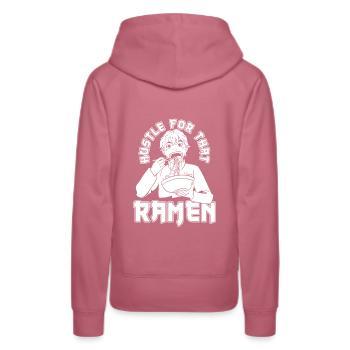 Bol de Ramen Manga Anime - Sweat à capuche Premium bio Femme - mauve - Dos - Isabella (175cm)