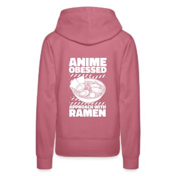 Bol de Ramen Manga Anime - Sweat à capuche Premium bio Femme - mauve - Dos - Isabella (175cm)