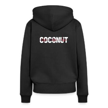 Kokusnuss Kokos Ekg Heartbeat - Frauen Premium Bio Hoodie - Schwarz - Hinten - Julia (174cm)