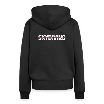 Fallschirmspringer Fallschirmspringen - Frauen Premium Bio Hoodie - Schwarz - Hinten - Julia (174cm)