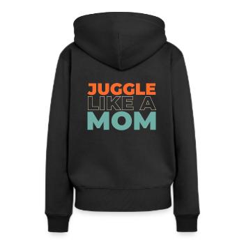 Maman Maman - Sweat à capuche Premium bio Femme - noir - Dos - Julia (174cm)