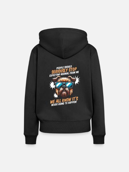 Brussels Griffon - Frauen Premium Bio Hoodie - Schwarz