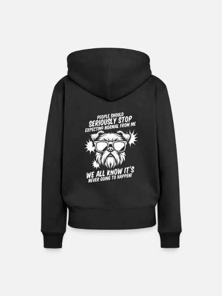Brussels Griffon - Frauen Premium Bio Hoodie - Schwarz