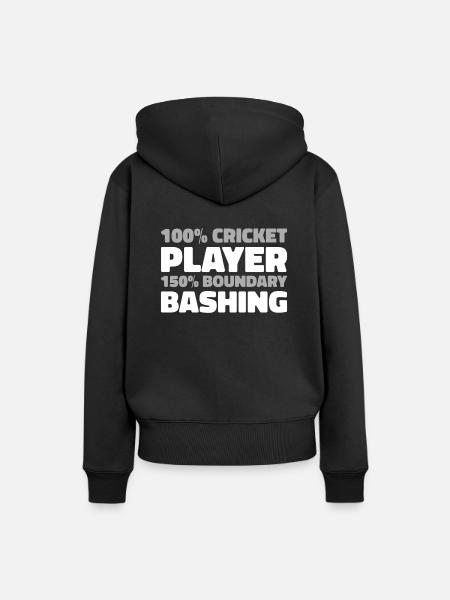 Cricket - Frauen Premium Bio Hoodie - Schwarz