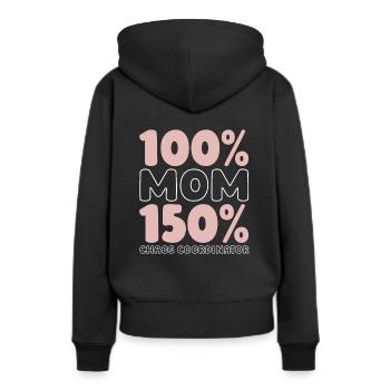 Maman Maman - Sweat à capuche Premium bio Femme - noir - Dos - Julia (174cm)