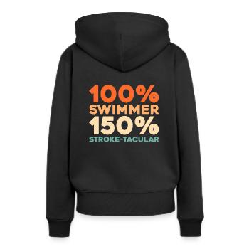 Nageurs nageurs - Sweat à capuche Premium bio Femme - noir - Dos - Julia (174cm)