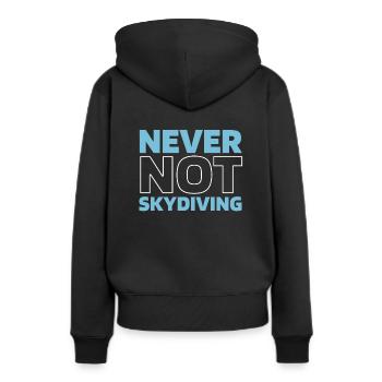 Fallschirmspringer Fallschirmspringen - Frauen Premium Bio Hoodie - Schwarz - Hinten - Julia (174cm)