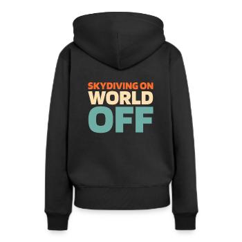 Fallschirmspringer Fallschirmspringen - Frauen Premium Bio Hoodie - Schwarz - Hinten - Julia (174cm)