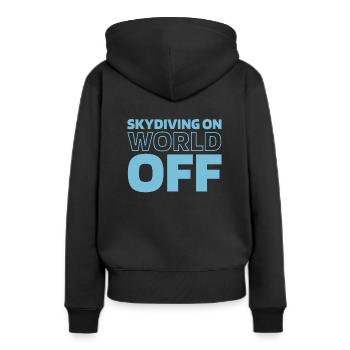Fallschirmspringer Fallschirmspringen - Frauen Premium Bio Hoodie - Schwarz - Hinten - Julia (174cm)