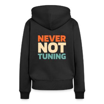 Tournevis accordeur - Sweat à capuche Premium bio Femme - noir - Dos - Julia (174cm)