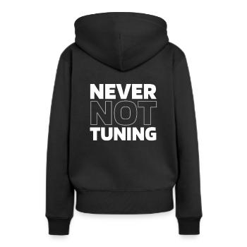 Tournevis accordeur - Sweat à capuche Premium bio Femme - noir - Dos - Julia (174cm)