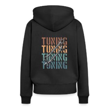 Tournevis accordeur - Sweat à capuche Premium bio Femme - noir - Dos - Julia (174cm)