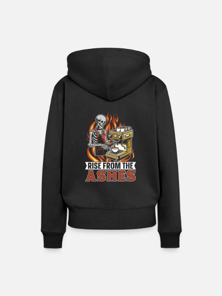 Barista Kaffee - Frauen Premium Bio Hoodie - Schwarz