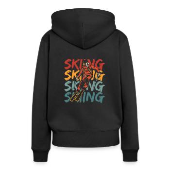 Ski Après-ski - Sweat à capuche Premium bio Femme - noir - Dos - Julia (174cm)